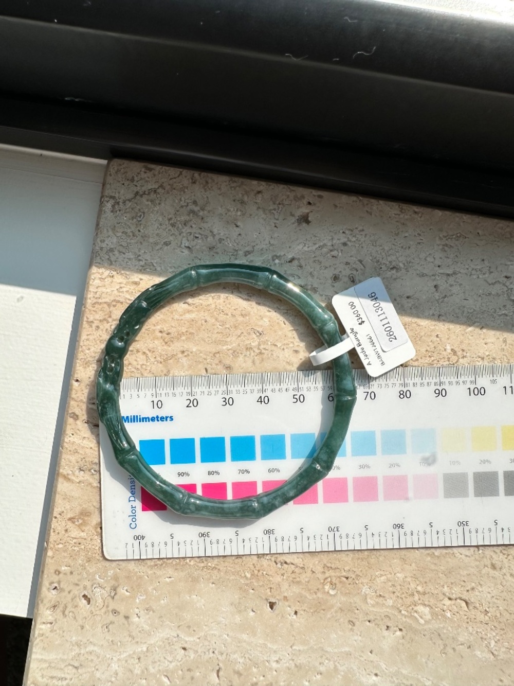 Certified Natural Grade A Guatemalan Blue Water Jadeite Dragon Bangle_Untreated - Picture 7 of 11